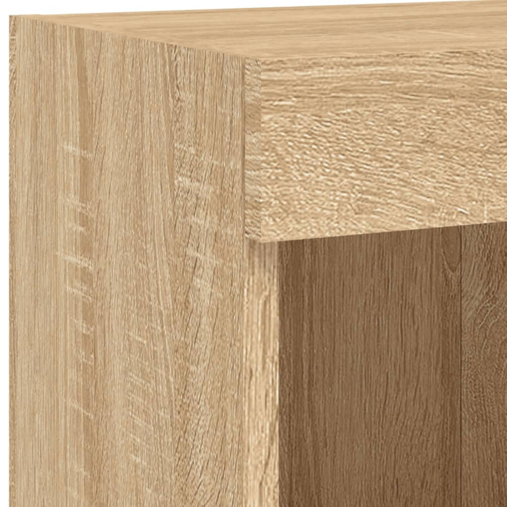 væghængt tv-bord med LED-lys 100x30x40 cm sonoma-eg