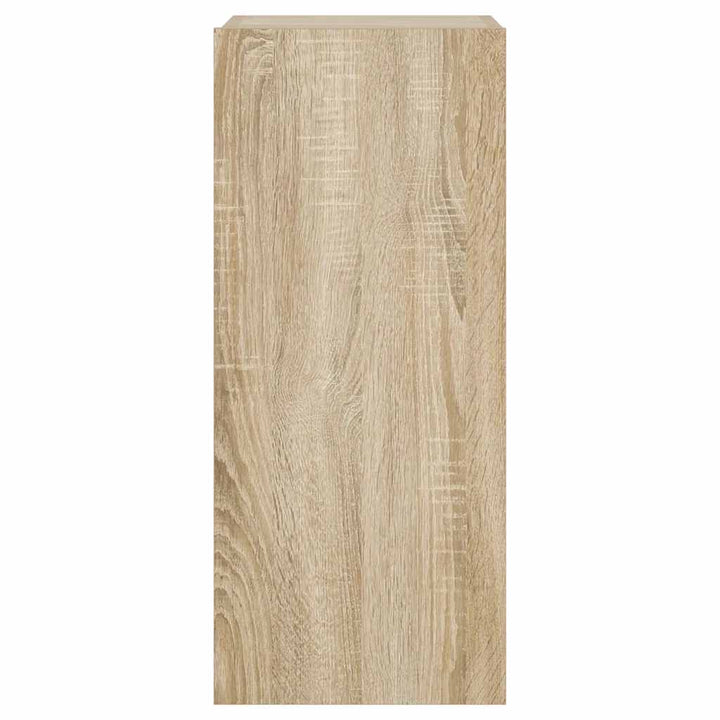væghængt tv-bord med LED-lys 30,5x35x70 cm sonoma-eg