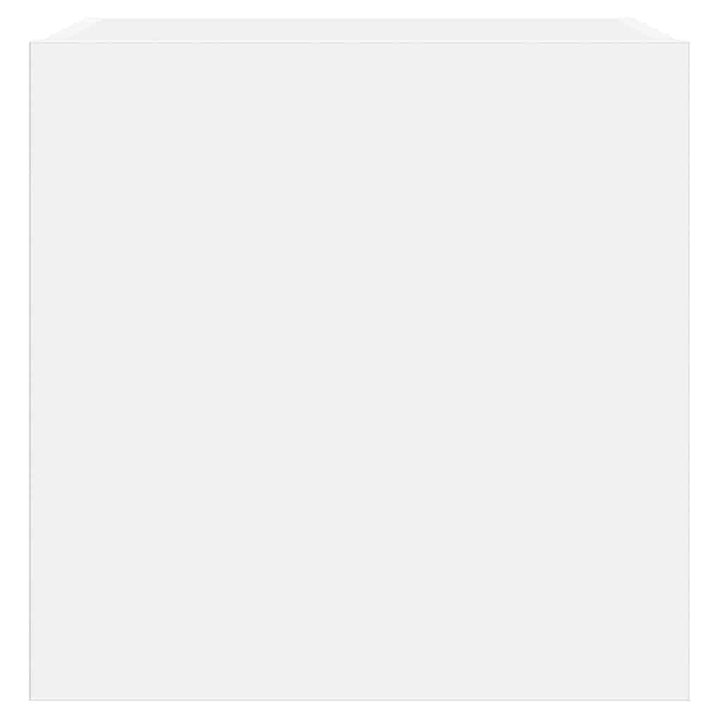 væghængte tv-borde 2 stk. med LED-lys 40,5x35x40 cm hvid