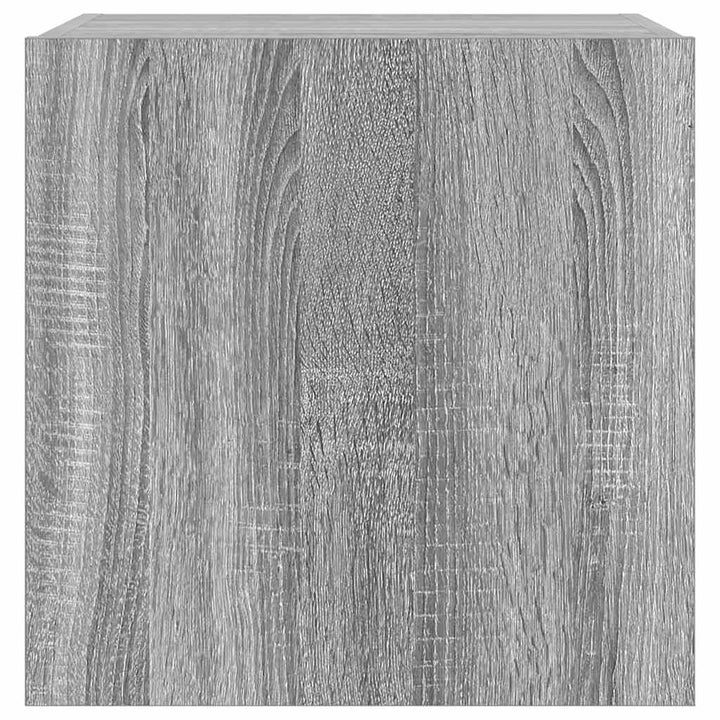 væghængte tv-borde 2 stk. LED-lys 40,5x35x40 cm grå sonoma-eg
