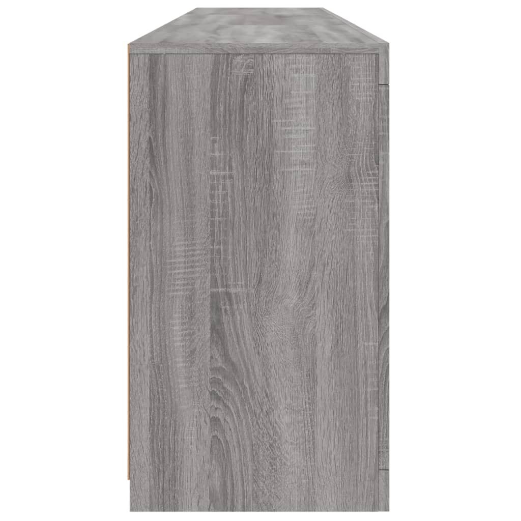 skænk med LED-lys 181,5x37x67 cm grå sonoma-eg