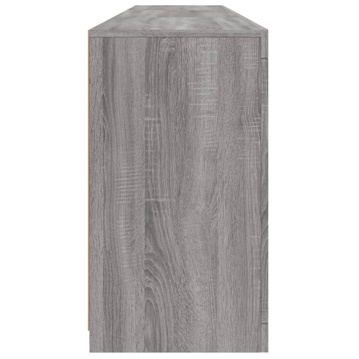 skænk med LED-lys 181,5x37x67 cm grå sonoma-eg