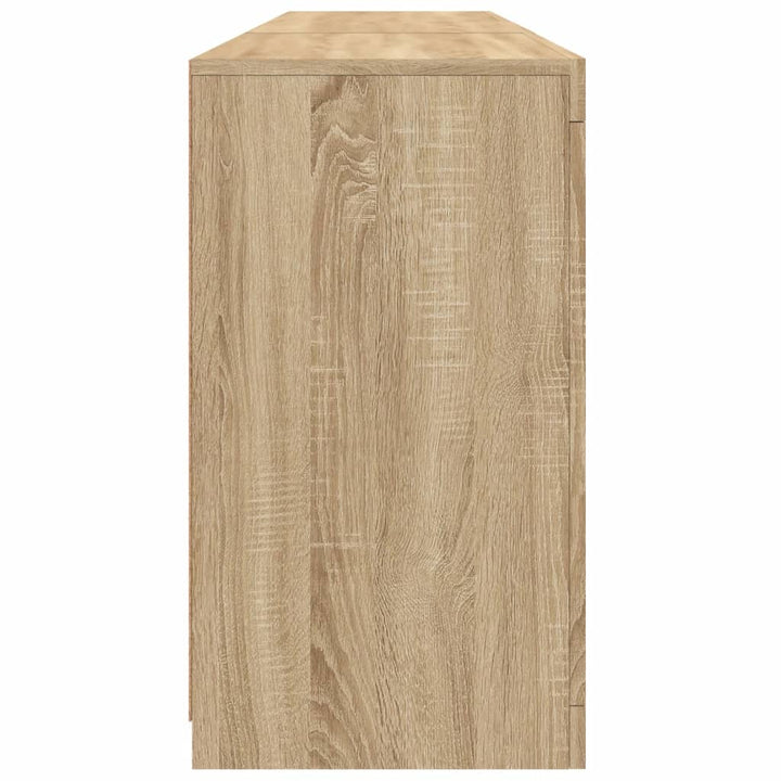 skænk med LED-lys 162x37x67 cm sonoma-eg