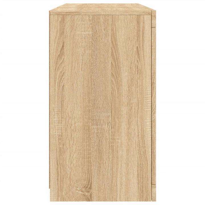 skænk med LED-lys 123x37x67 cm sonoma-eg