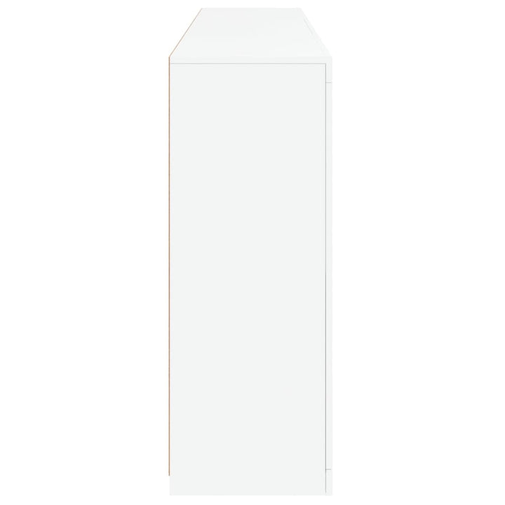 skænk med LED-lys 181,5x37x100 cm hvid