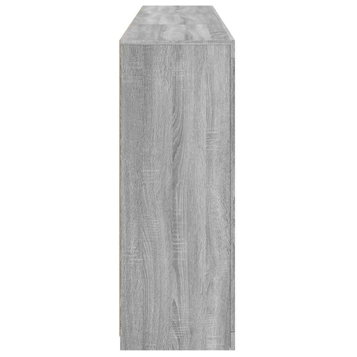 skænk med LED-lys 181,5x37x100 cm grå sonoma-eg