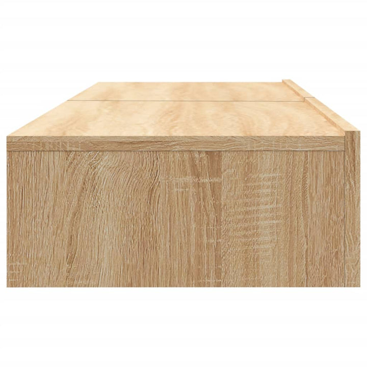 tv-borde 2 stk. med LED-lys 60x35x15,5 cm sonoma-eg