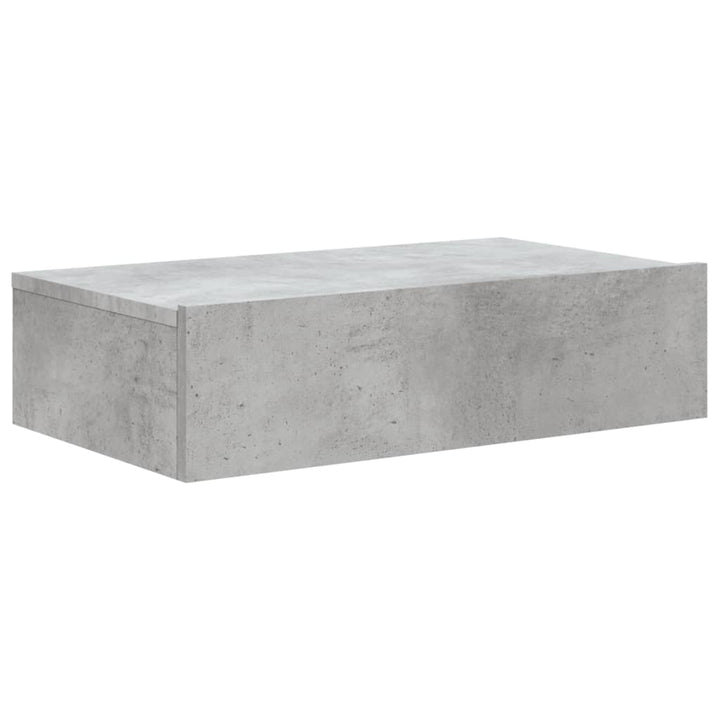 tv-bord med LED-lys 60x35x15,5 cm betongrå