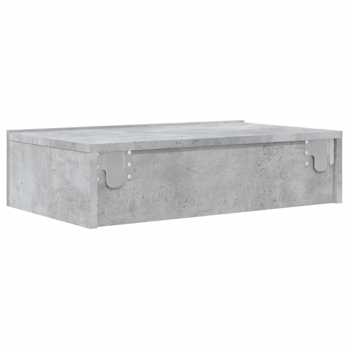tv-bord med LED-lys 60x35x15,5 cm betongrå