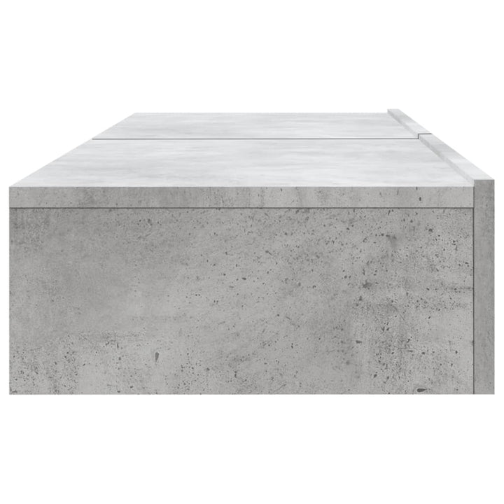 tv-borde med LED-lys 2 stk. 60x35x15,5 cm betongrå
