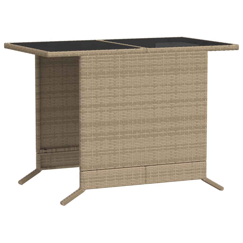 bistrosæt til haven 3 dele med hynder polyrattan beige