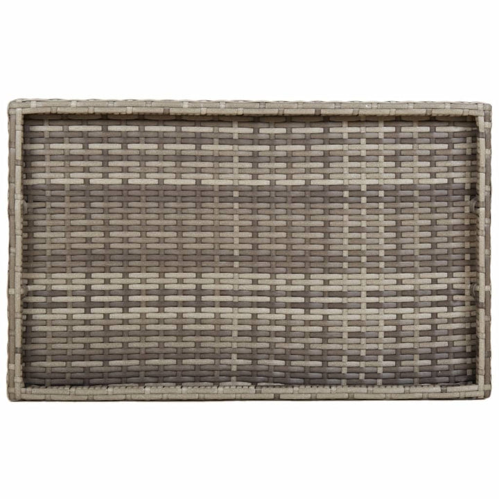 bakkebord 65x40x75 cm polyrattan grå