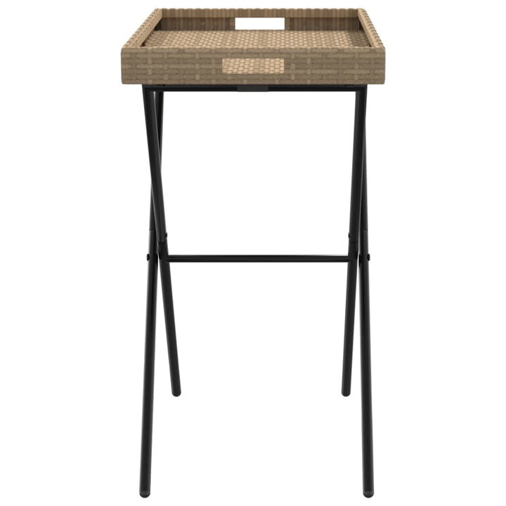 bakkebord 65x40x75 cm polyrattan beige