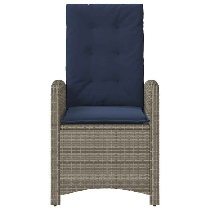 havelænestole 2 stk. med hynder polyrattan grå