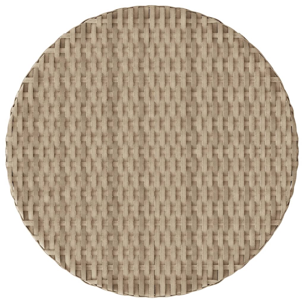 bistrosæt til haven 3 dele med hynder polyrattan beige