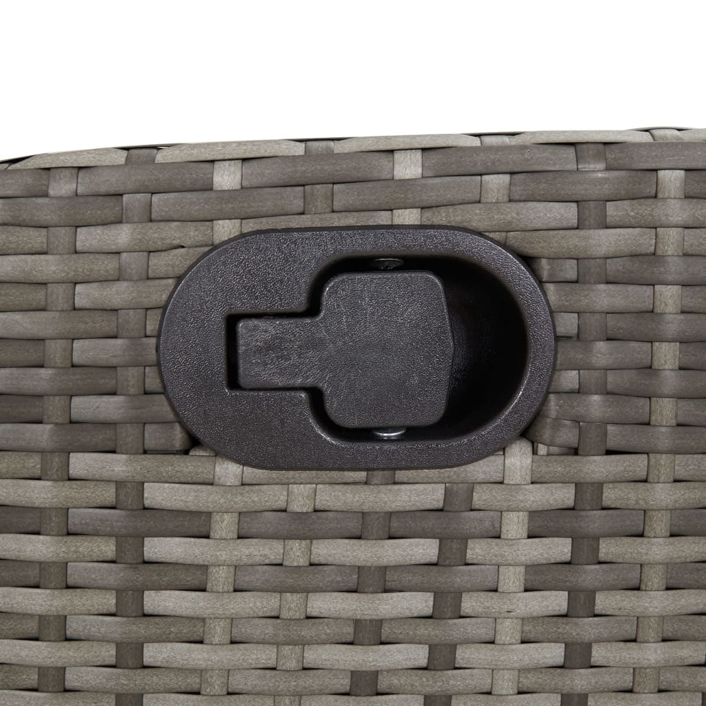 havelænestole 2 stk. med hynder polyrattan grå