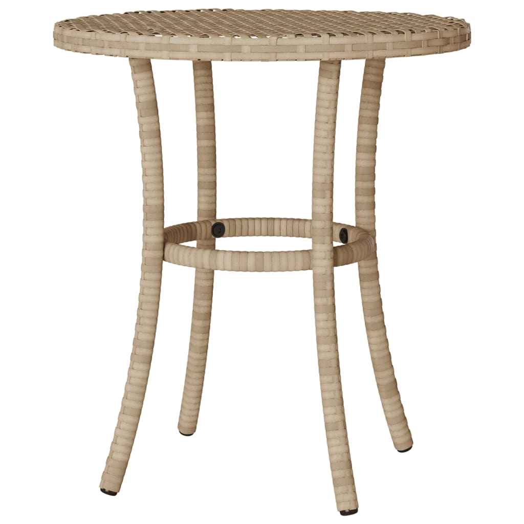 bistrosæt til haven 3 dele med hynder polyrattan beige