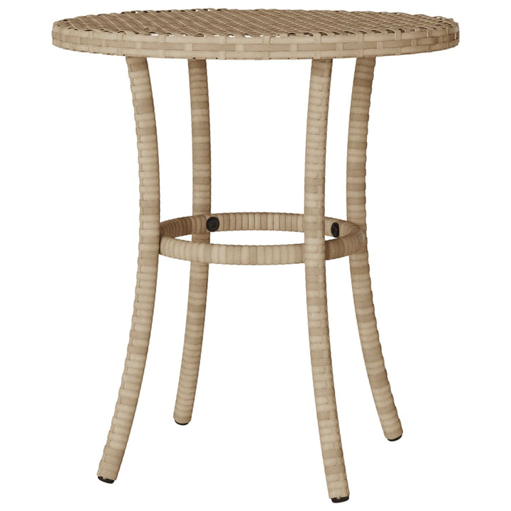 bistrosæt til haven 3 dele med hynder polyrattan beige