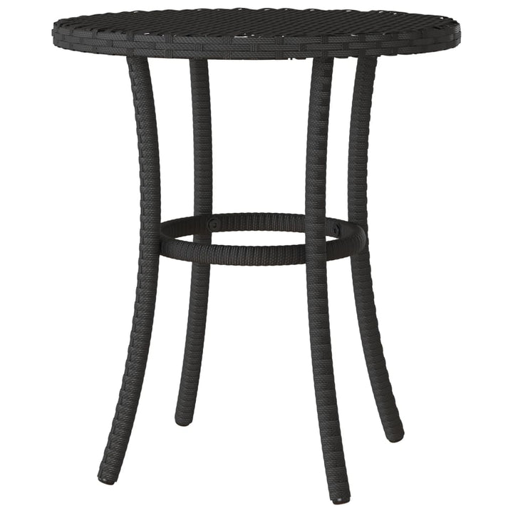 bistrosæt til haven 3 dele med hynder polyrattan sort