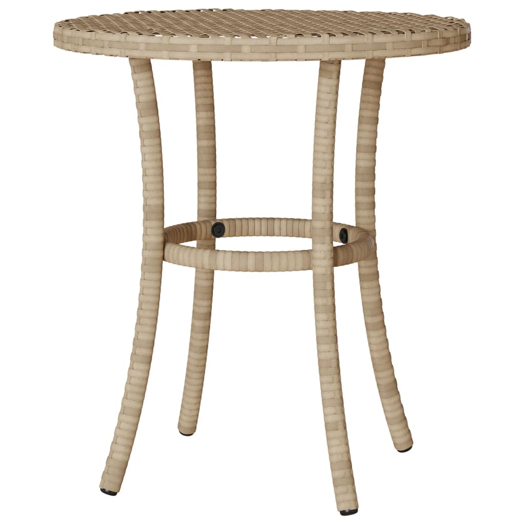 bistrosæt til haven 3 dele med hynder polyrattan beige
