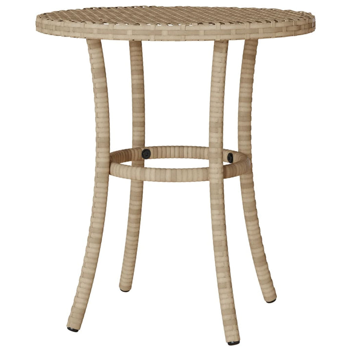 bistrosæt til haven 3 dele med hynder polyrattan beige