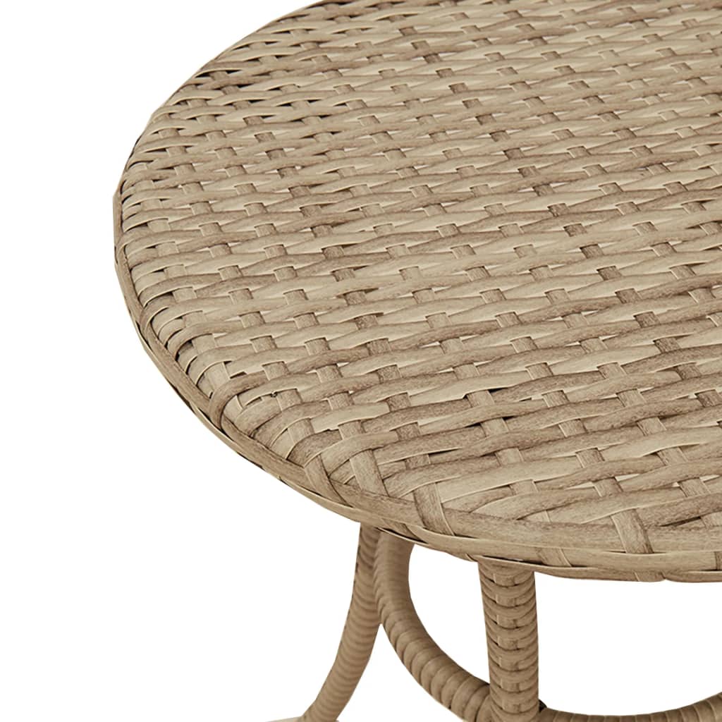 bistrosæt til haven 3 dele med hynder polyrattan beige