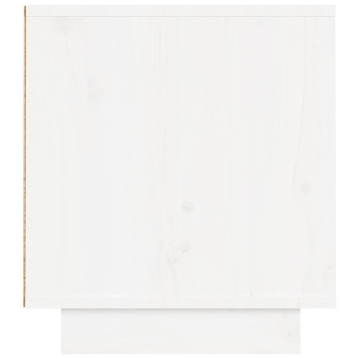 tv-bord 140x35x40 cm massivt fyrretræ hvid