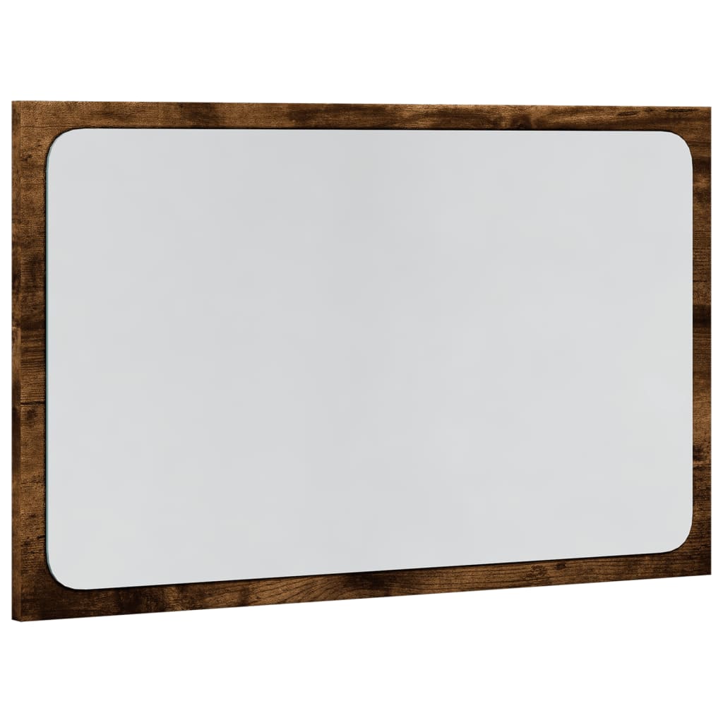 badeværelsesspejl m. LED 60x8,5x38 cm konstrueret træ sonoma-eg