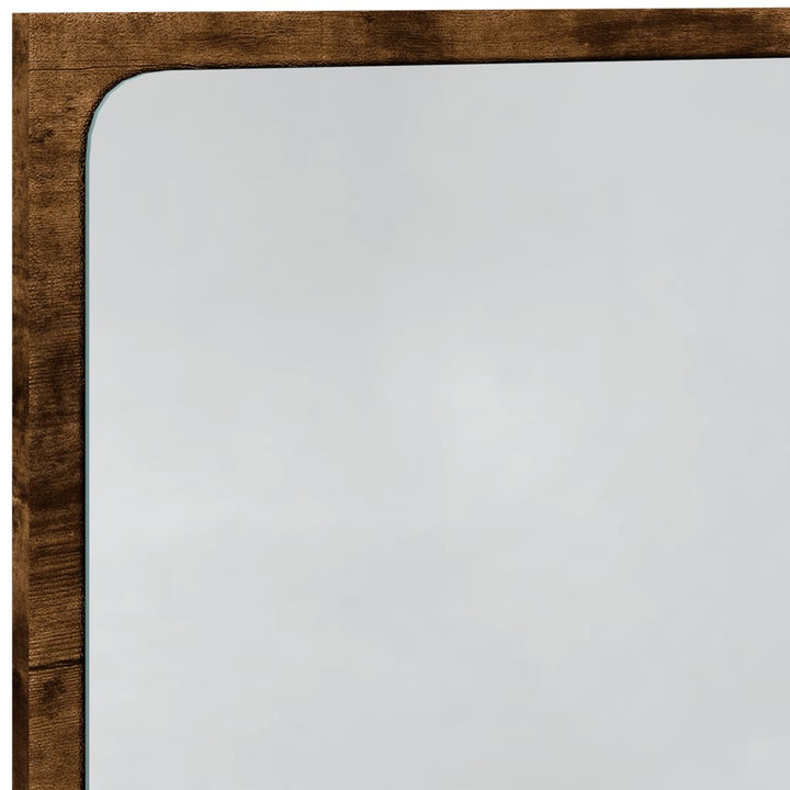 badeværelsesspejl m. LED 60x8,5x38 cm konstrueret træ sonoma-eg