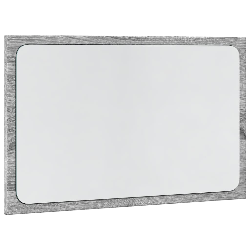 LED-badeværelsesspejl 60x8,5x38 cm konstrueret træ grå sonoma