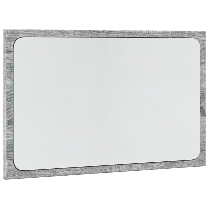 LED-badeværelsesspejl 60x8,5x38 cm konstrueret træ grå sonoma