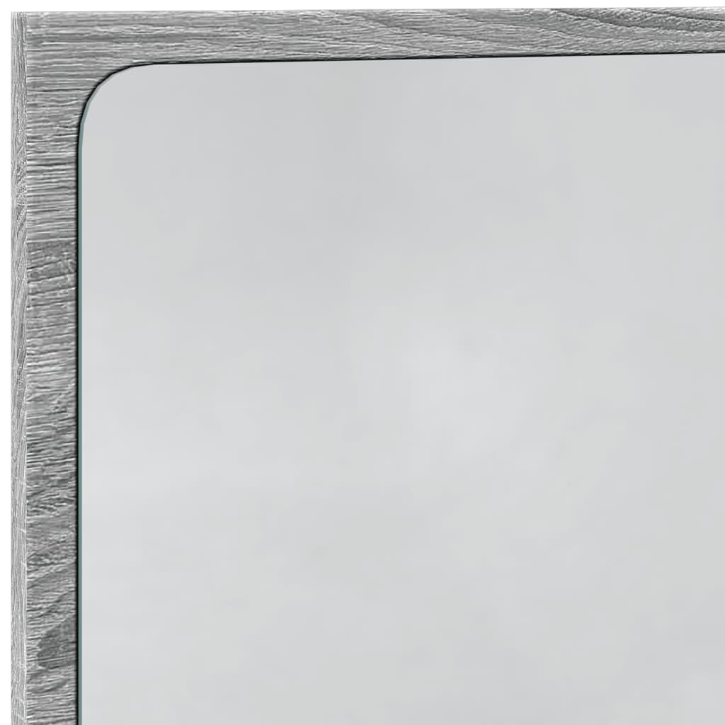 LED-badeværelsesspejl 60x8,5x38 cm konstrueret træ grå sonoma