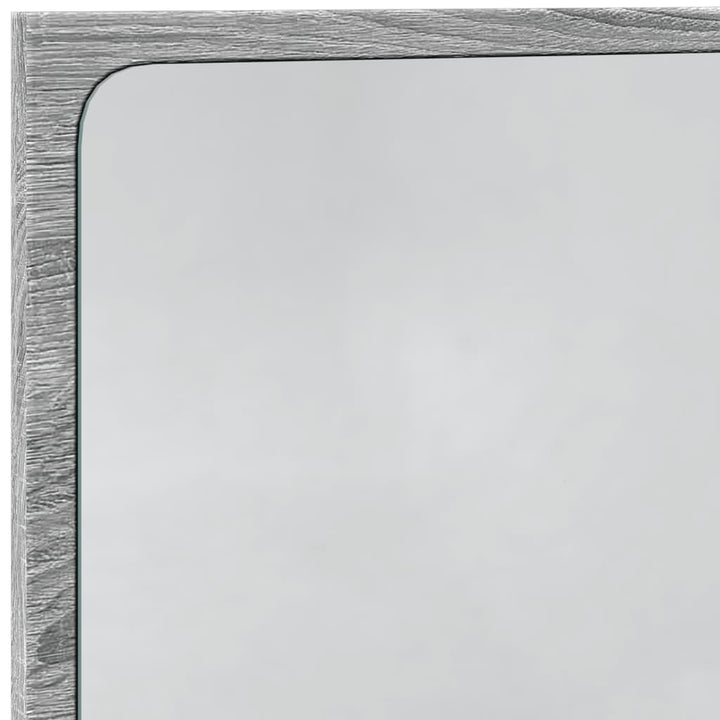 LED-badeværelsesspejl 60x8,5x38 cm konstrueret træ grå sonoma