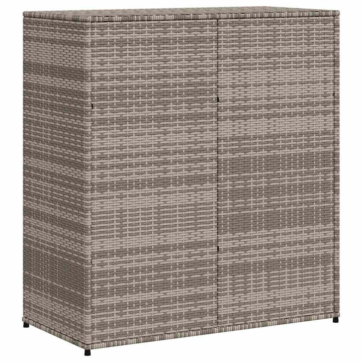 opbevaringsskab til haven 105x55x113 cm polyrattan grå