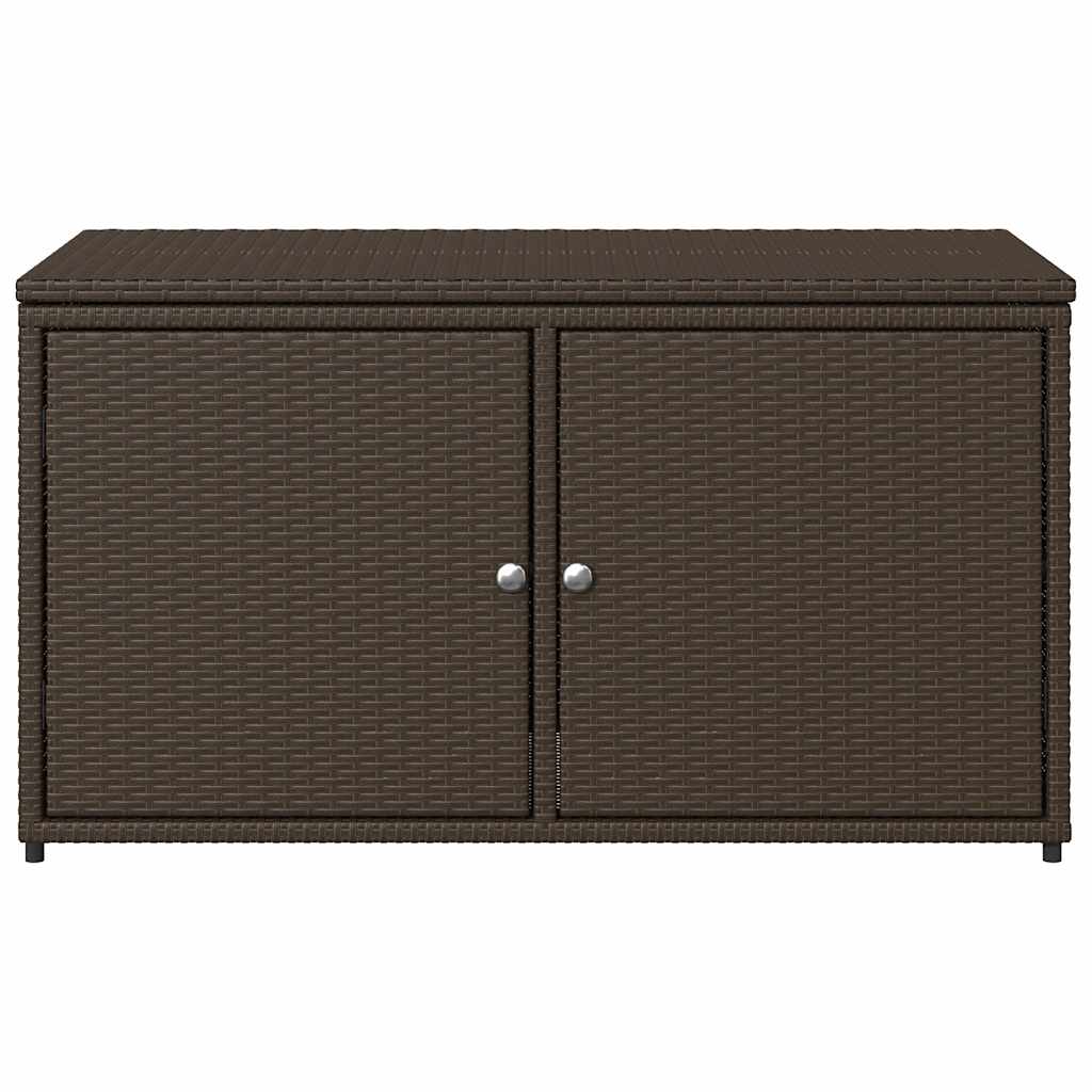 opbevaringsskab til haven 110x55x60,5 cm polyrattan brun
