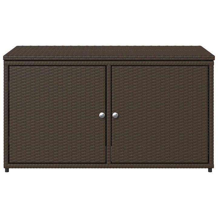 opbevaringsskab til haven 110x55x60,5 cm polyrattan brun