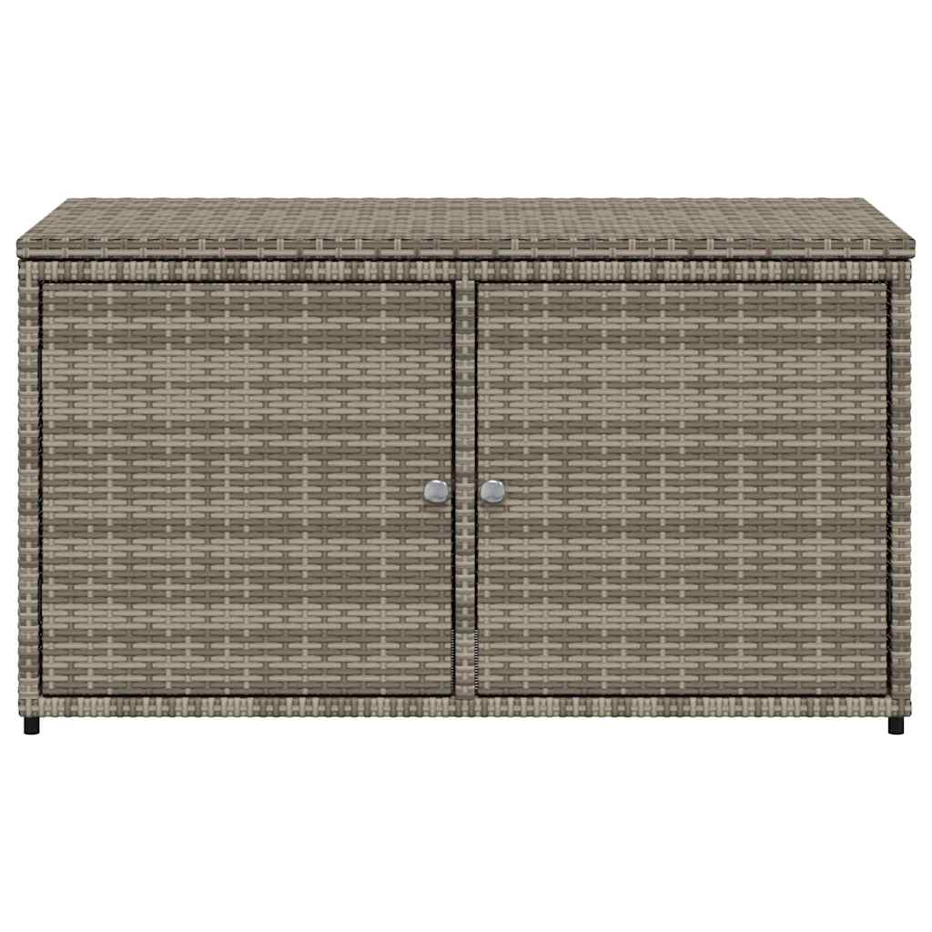 opbevaringsskab til haven 110x55x60,5 cm polyrattan grå