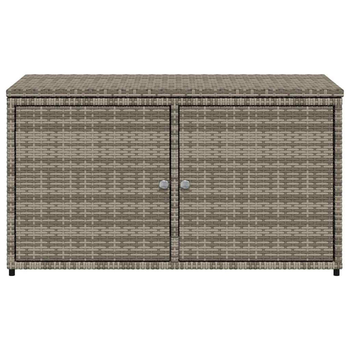 opbevaringsskab til haven 110x55x60,5 cm polyrattan grå