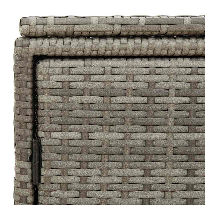 opbevaringsskab til haven 110x55x60,5 cm polyrattan grå