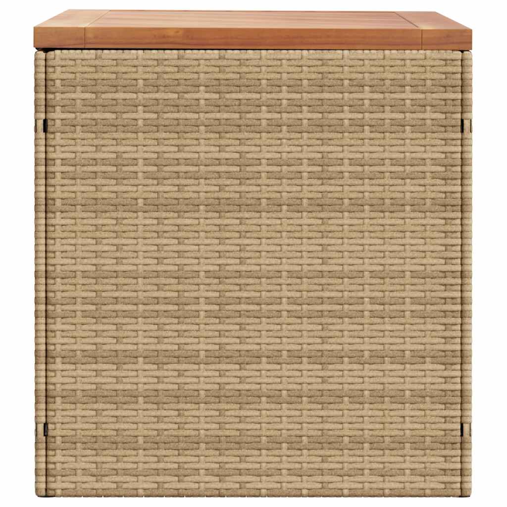 opbevaringsboks til haven 110x50x54 cm polyrattan akacie beige