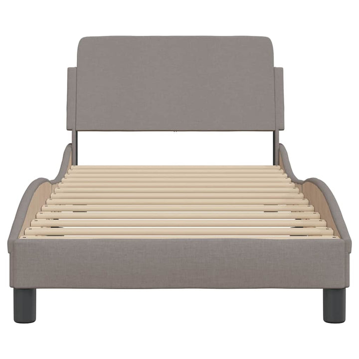 sengeramme med sengegavl Dover Taupe 80x200 cm Stof