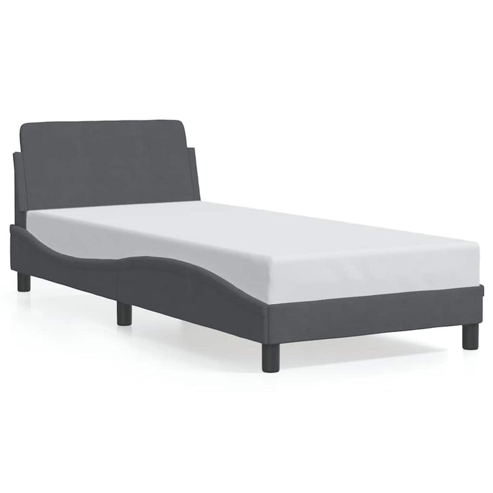 sengeramme Dover Mørkegrå 80x200 cm Fløjl