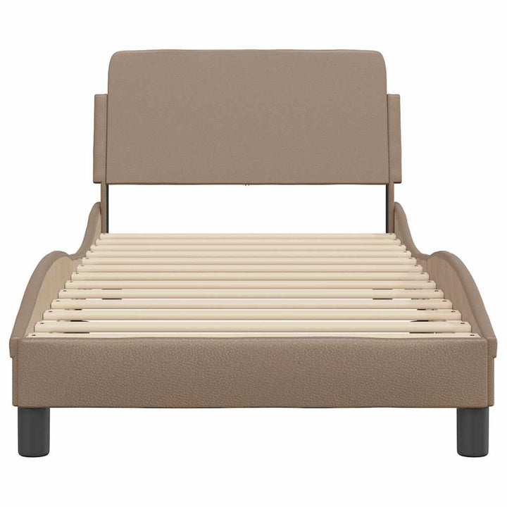 sengeramme Dover 80x200 cm kunstlæder cappuccinofarvet