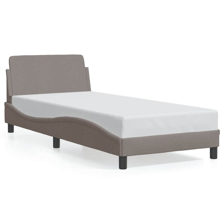 sengeramme med sengegavl Dover Taupe 90x190 cm Stof