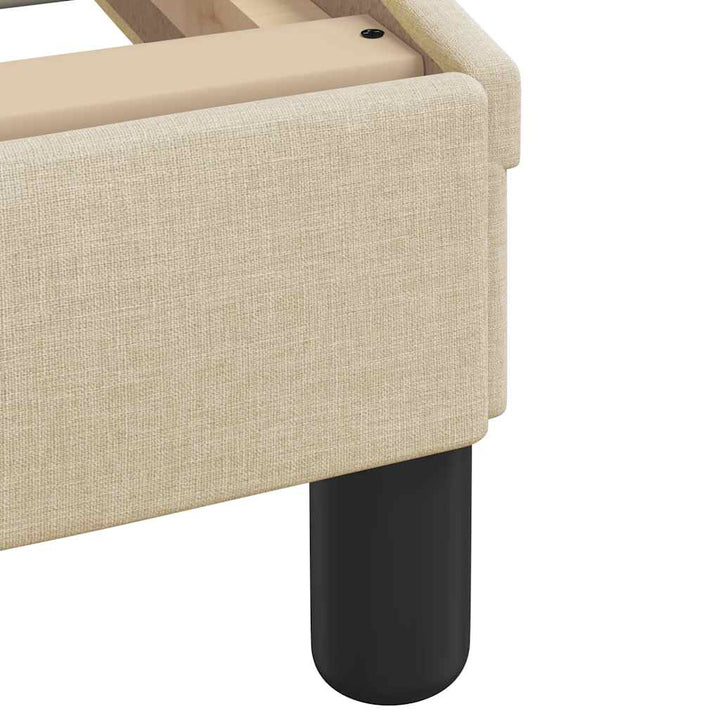sengeramme med sengegavl Dover Creme 90x190 cm Stof