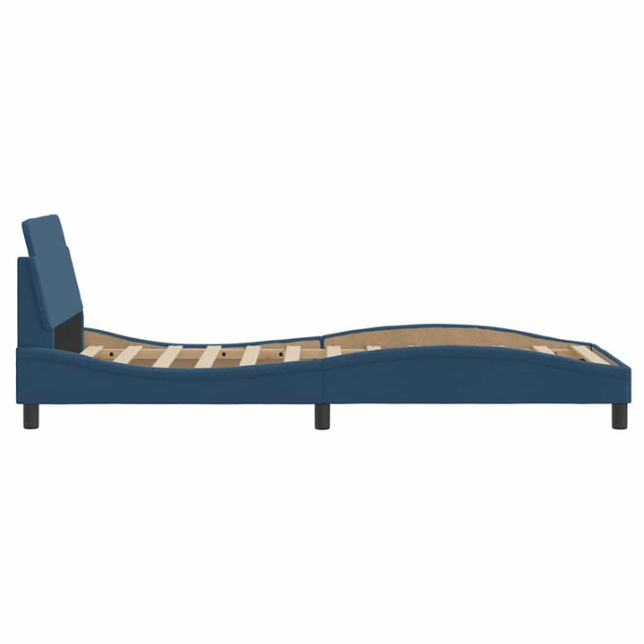 sengeramme med sengegavl Dover Blå 90x190 cm Stof