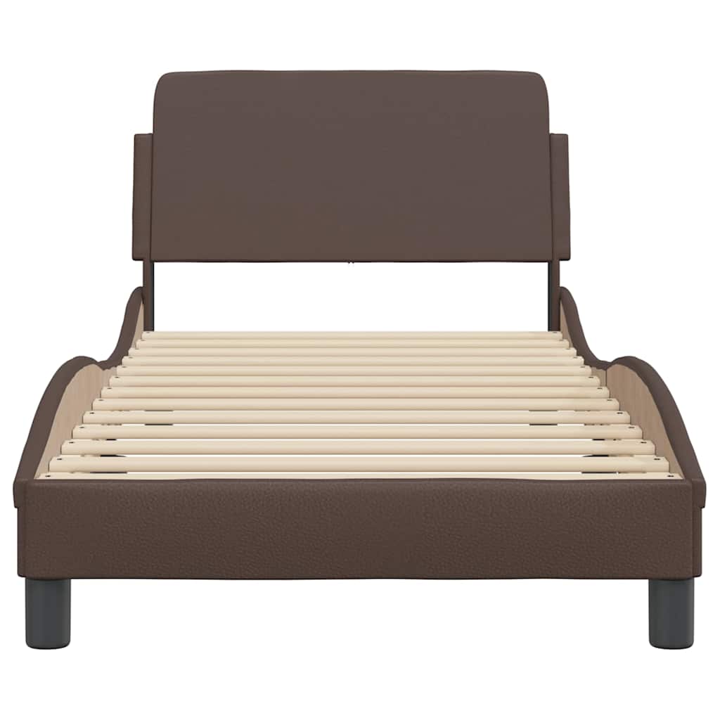 sengeramme Dover 90x190 cm kunstlæder brun