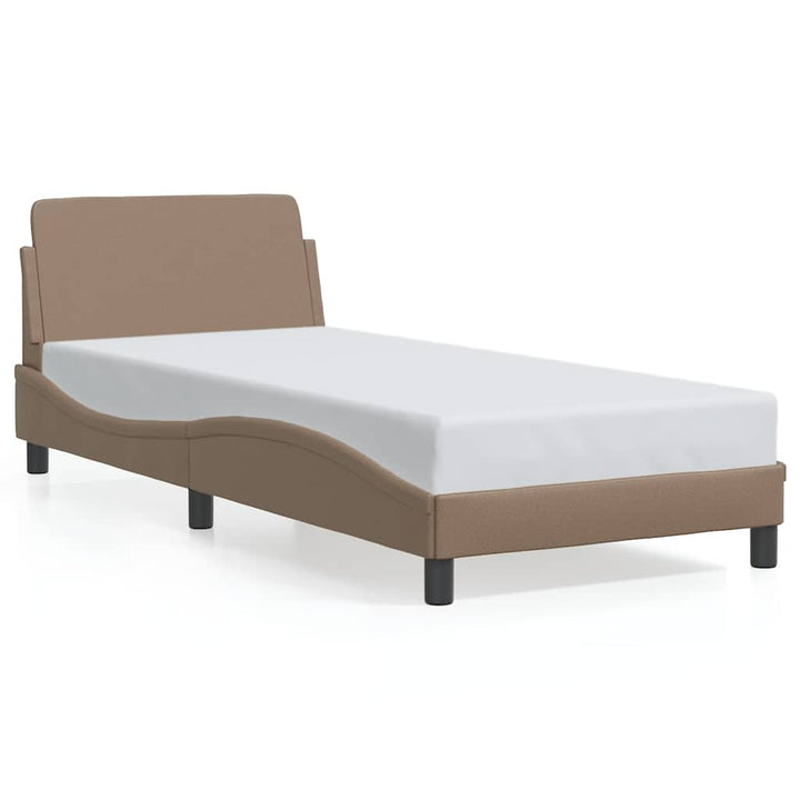 sengeramme Dover 90x190 cm kunstlæder cappuccinofarvet