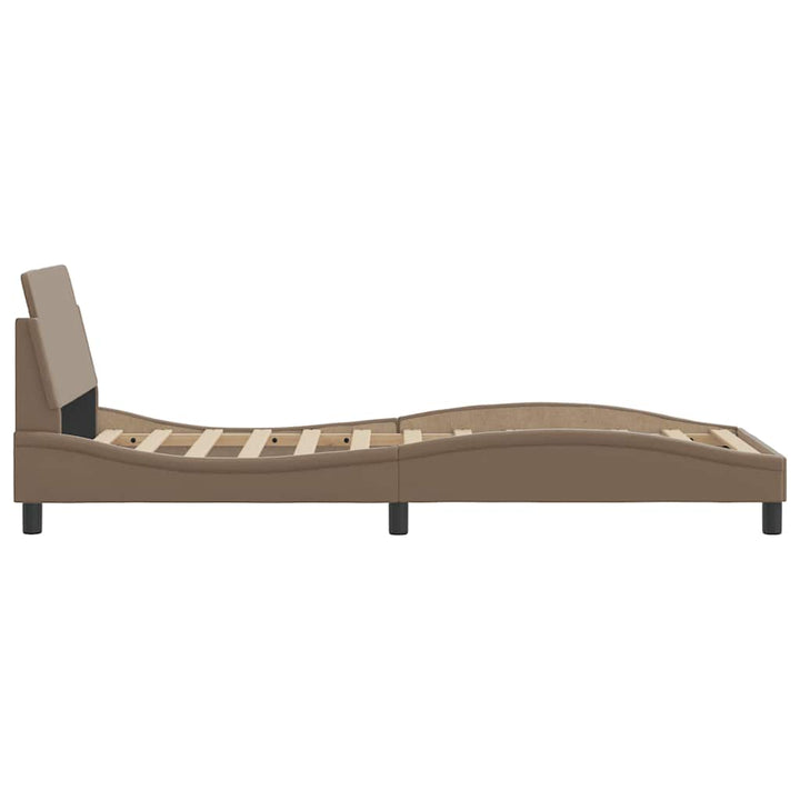 sengeramme Dover 90x190 cm kunstlæder cappuccinofarvet