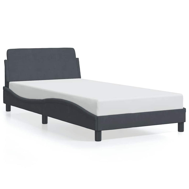 sengeramme Dover Mørkegrå 100x200 cm Fløjl